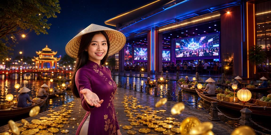 Người chơi theo dõi kết quả cá cược tại Hà Nội với nón lá truyền thống