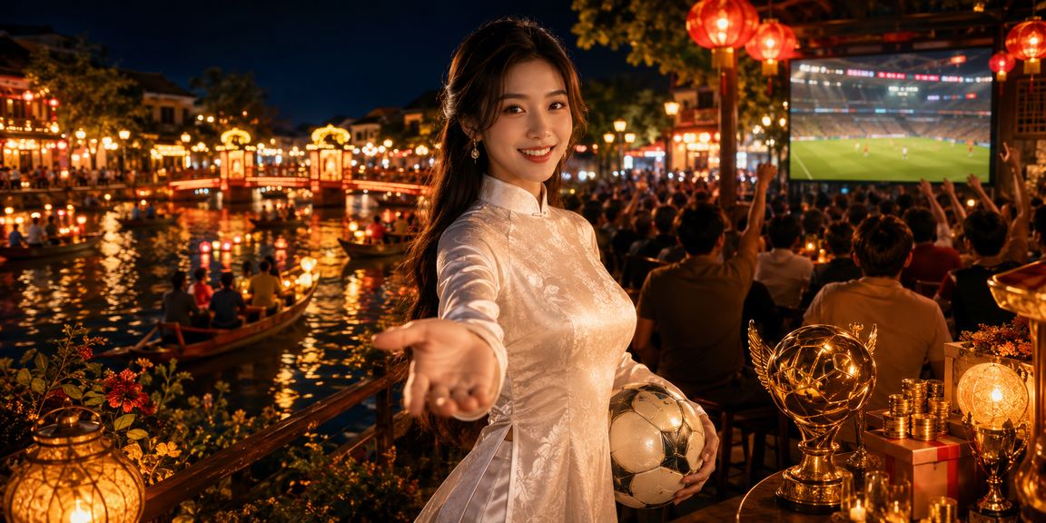 Người dùng trải nghiệm casino trực tuyến tại Hội An với trang phục áo dài truyền thống
